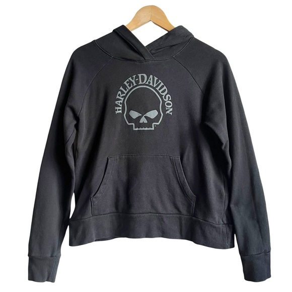 Harley-Davidson Willie G Skull Hoodie Women’s Medium Black - Picture 2 of 14
